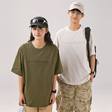 2024夏季新款男装日系潮牌纯棉圆领宽松短袖休闲T恤T920-F43，男装T恤，电商A101（原外27）