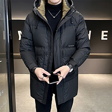 B3533978P245黑2024年连帽冬季新款男长款羽，男装棉衣，电商B353