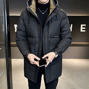 B353 3978 P245黑2024年连帽冬季新款男长款羽图片