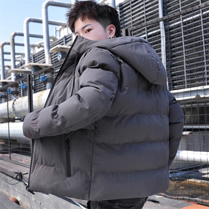 棉衣男秋冬款潮牌连帽情侣袄子加厚保暖面包羽绒棉服男士冬季外套图片