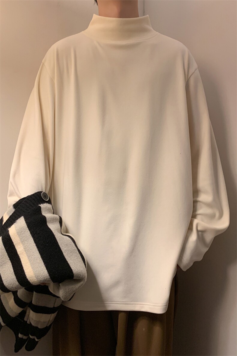 2025冬季新款280g单件包装半高领德绒T恤M-5XHT24922-特P12.5,男装T恤,电商A022