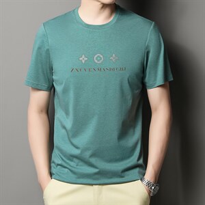 FL-SM3120男式2023年夏季新款丝光棉T恤衫男短袖圆领休闲体恤P53图片