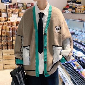 ！2023秋冬新款男士针织开衫毛衣潮牌中性针织上衣M327P78图片