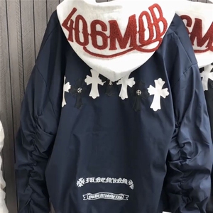 黑色印花棒球服外套女春秋2025新款超火减龄学院风宽松休闲夹克图片