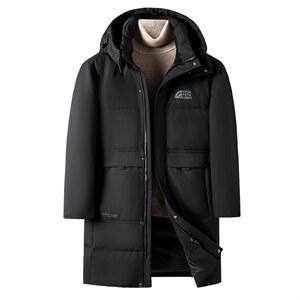 2023冬季纯色长款羽绒服厚款保暖鸭绒休闲外套男装ZELD9825-P355，男装羽绒服，电商B212（原钱塘6029）