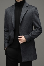 冬季2021男士毛呢大衣棉羊毛呢子中长款爸爸装西服YL98128-P390，男装西服，电商B212（原钱塘6029）
