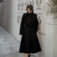 11备货白底数据好3色加棉不起球毛呢大衣外套207-J0923P160控228，女装毛呢外套，卡莱
