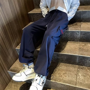 2023港风文艺休闲裤男春秋宽松潮流直筒长裤图片