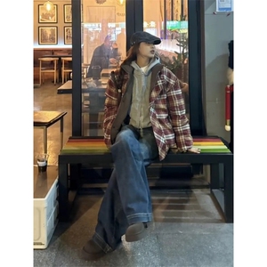 女风双面穿格子棉衣 ZM093-P100图片
