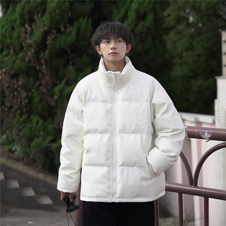 2024机车潮流ins港风宽松美式重磅羽绒棉服PU皮AA170-M850-TP75,男装棉衣,电商A170