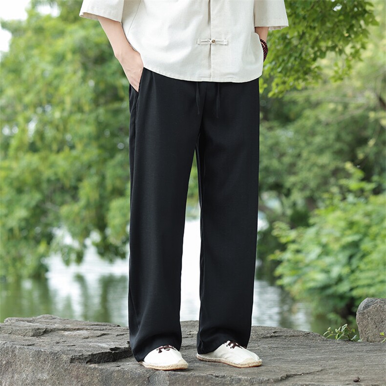 新风亚麻松弛感休闲直筒裤星座815-8607p75,男装休闲裤,星座815（原A203）