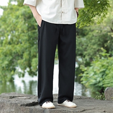 新风亚麻松弛感休闲直筒裤星座815-8607p75，男装休闲裤，星座815（原A203）