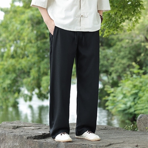 新风亚麻松弛感休闲直筒裤 星座815-8607p75图片