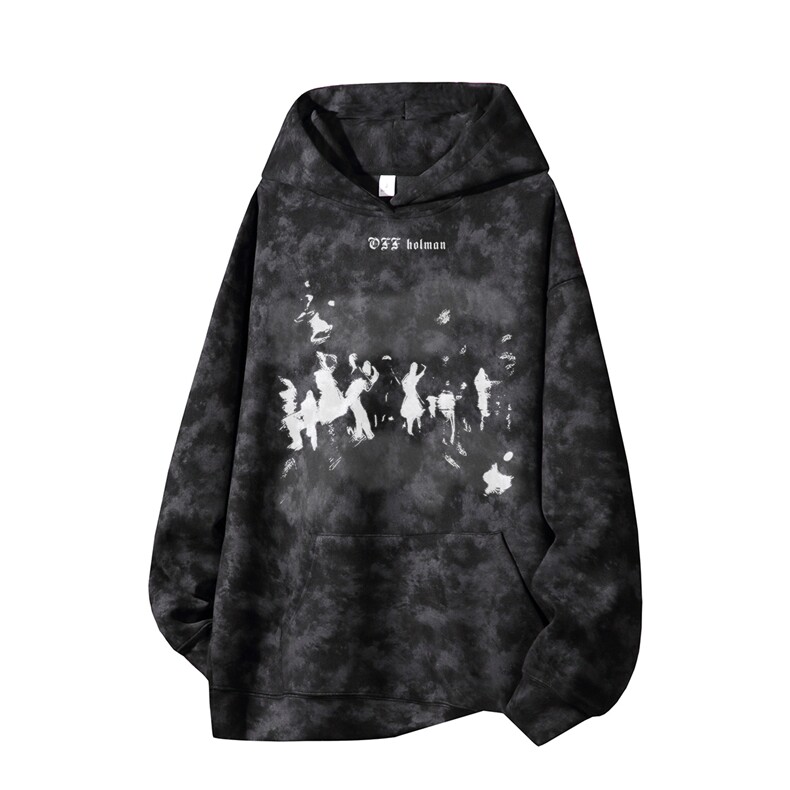 得物供货、重磅420克现货麂皮绒扎染卫衣HD019-1-WL25157ZR-P45,男装卫衣,电商019-1