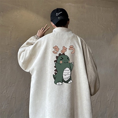 麂皮绒夹克男大码立领褂子外套JK85037-P68加绒款-P78，男装夹克，电商A040