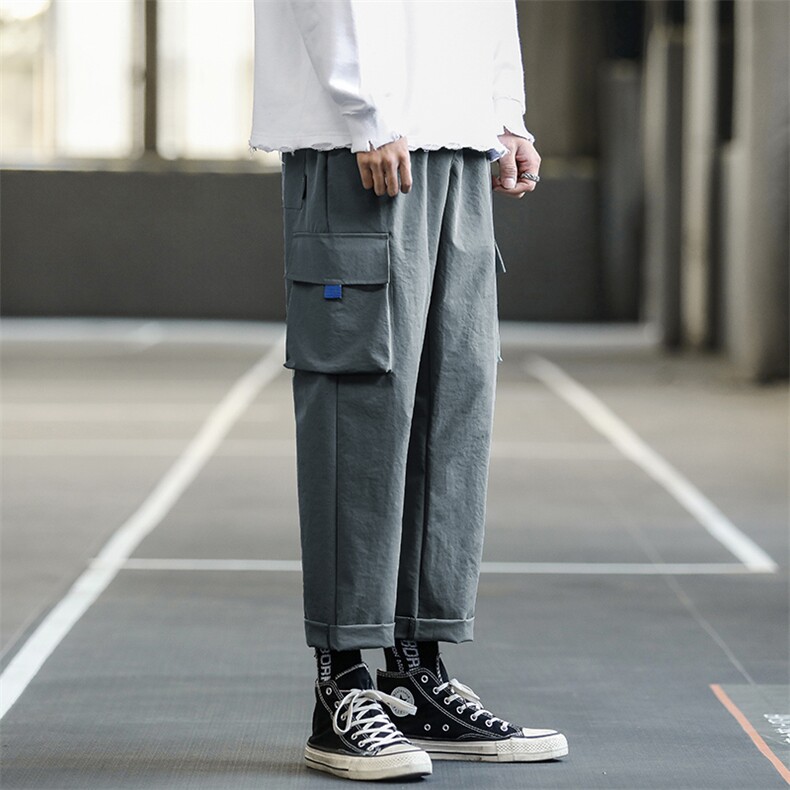 加绒2021九分裤潮流百搭运动休闲工装裤5106-P30加绒批35,男装休闲裤,星座718-1