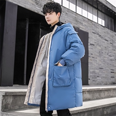 冬季中长款棉衣男加厚连帽大口袋休闲棉服潮棉袄A266-WMY2112-P85，男装棉衣，电商A266