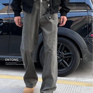 美式cleanfit弯刀工装裤休闲百搭牛仔裤高街宽松长裤复古G371p55图片