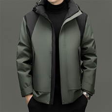 男装羽绒服YR5018新品主推新标95绒活帽三防面高标绒大厂高品质，男装羽绒服，钱塘207-1
