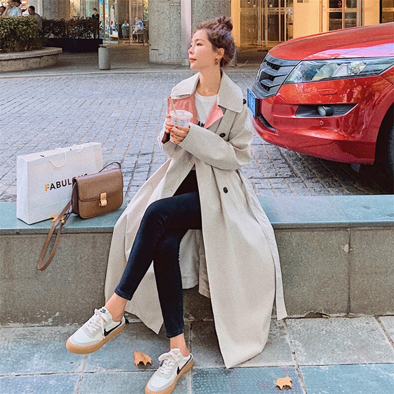 现货271-9725新款风衣过膝外套，女装风衣，浙宝271