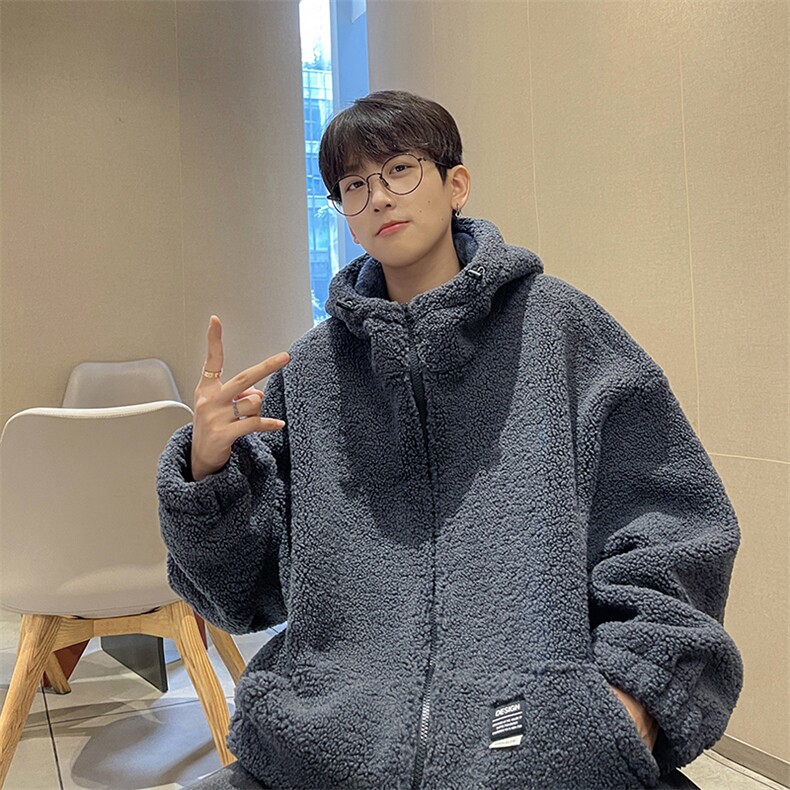 双面复合精品羊羔绒宽松连帽情侣棉服XZ609-WT2332-P88-控148,男装棉衣,星座609