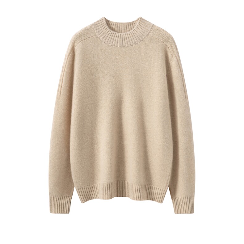 2025年秋季新款百搭女士圆领长袖套头衫，女装羊绒衫，轻暖羊绒