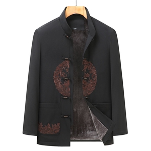 高品质风唐装棉服盘扣棉袄外套加绒加厚复古棉衣YD9839-P115图片