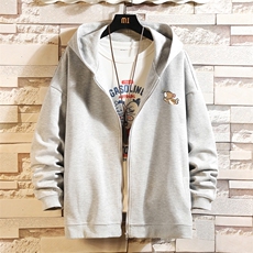 KS21132-P38连帽开衫卫衣男运动外套大码班服砖墙挂拍，男装卫衣，电商A040A