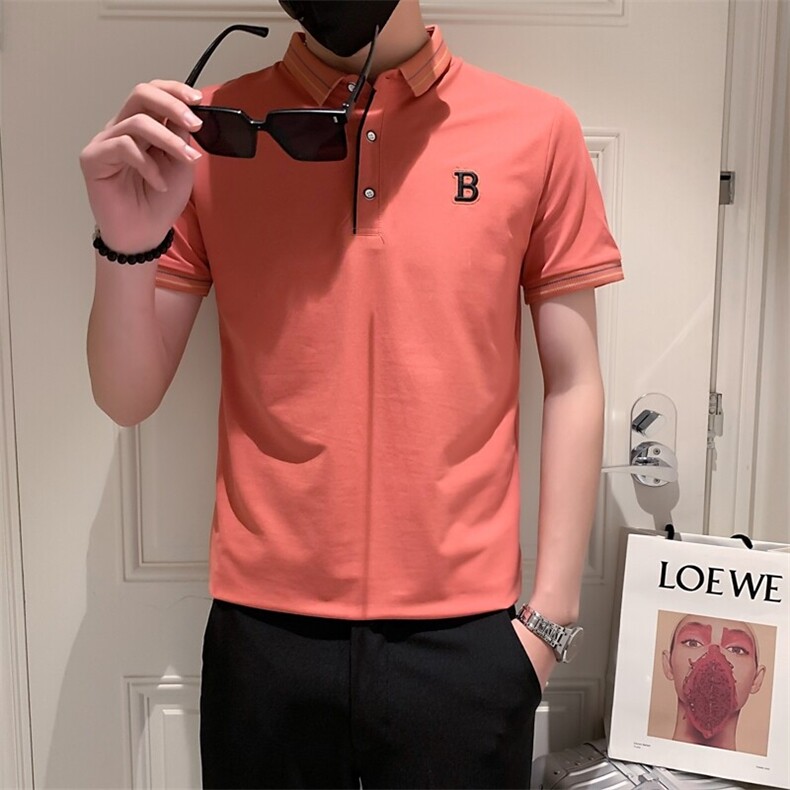 3032-P40精神小伙短袖潮男痞帅打底夏季半截袖青少年POLO衫男翻领,男装Polo衫,电商D310B