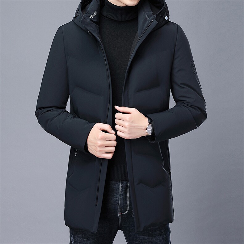 冬新款脱卸帽羽绒服中长款爸爸冬装休闲外套中年男SFT92998-P320，男装羽绒服，电商B212（原钱塘6029）