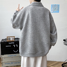 2024春上新立体提花长袖时尚翻领套头休闲卫衣男女481-P58控价78，男装卫衣，电商A441-1