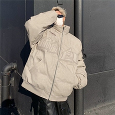 棉服男2024秋冬设计感小众ins潮立体压花宽松外套，男装棉衣，星座716-2