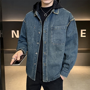 标50白鸭绒羽绒服男连帽休闲牛仔外套上衣男士B317/Y333/P238图片