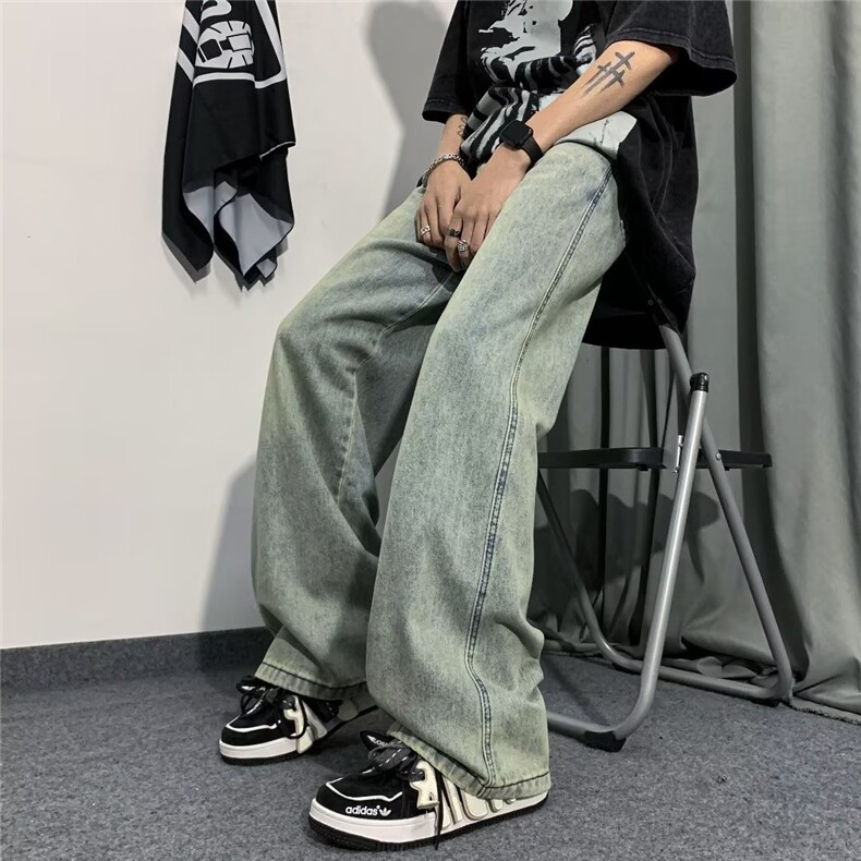 直脚微弹男潮简约水洗百搭新款青春流行气质潮流长裤夏季牛仔裤,男装牛仔裤,四季星座218-1