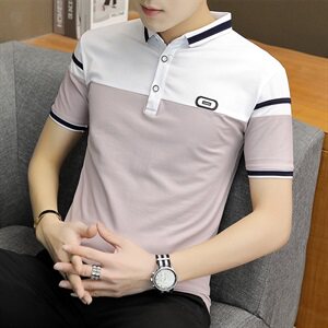 款3512男士短袖polo衫男翻领t恤韩版潮流体恤2021夏季图片