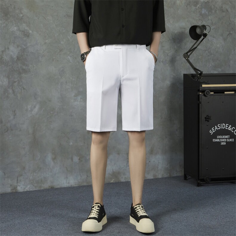 短裤男士2025夏季五分西装裤免烫直筒休闲商务裤子青少年K55，男装西裤，星座1116A-2（原606A-1）