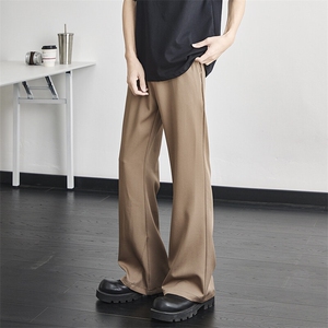 美式高街cleanfit廓形西裤男直筒微喇vibe高级垂感休闲裤YZ29-P40图片