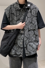 工装马甲男宽松夹克外套春夏潮牌高街无袖坎肩背心潮A071-M1-P55，男装背心/马甲，电商A071