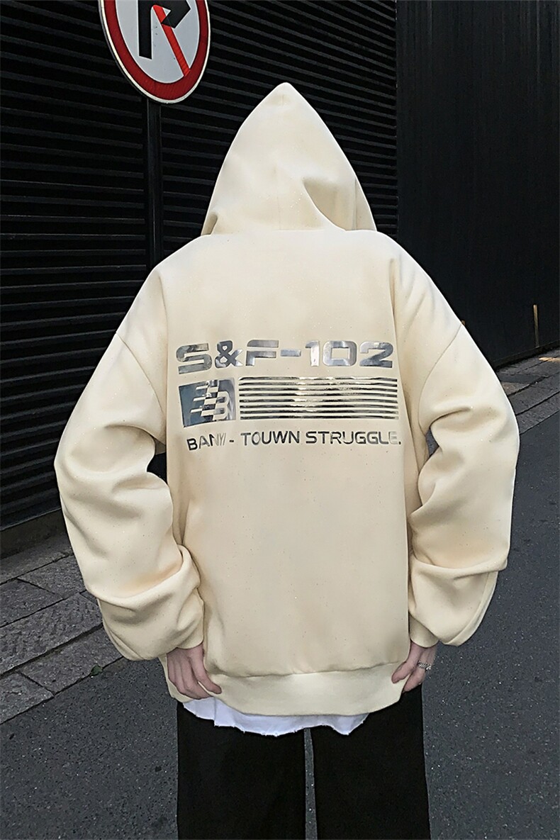 立体印花星空卫衣CT2314-TP85控价118宽松高街亮片连帽上衣男,男装卫衣,电商A102-1