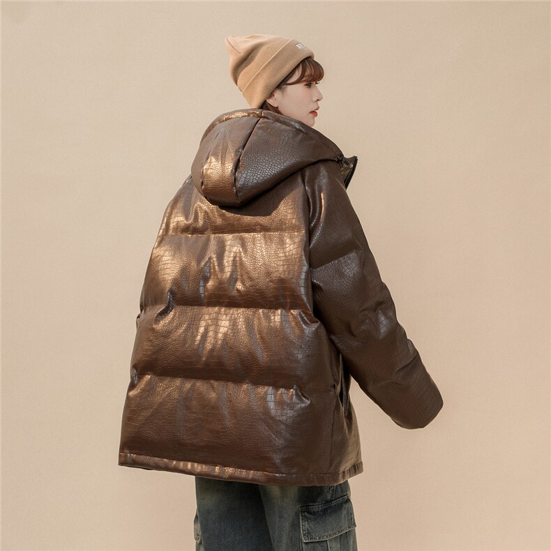 1中性风连帽鳄鱼纹金属装饰大码M-5XL休闲棉衣男MY77744P128控168，男装棉衣，星座226-2