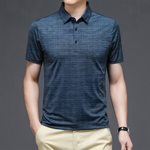 男式2023年夏季新款冰丝透气T恤衫男短袖翻领休闲POLO体恤衫 P58,男装Polo衫,星座1105-3