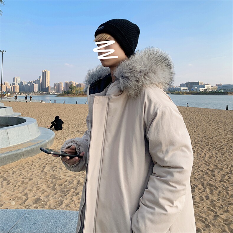 MM48001-P130冬季大毛领棉衣男士大码加厚棉袄男棉服,男装棉衣,电商A040