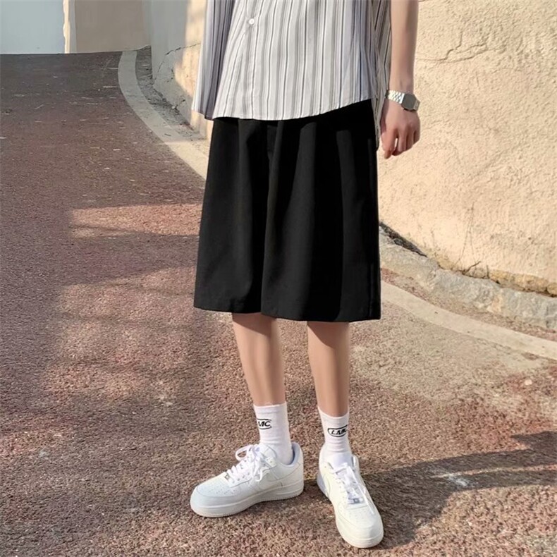 短裤男士夏季宽松薄款韩版潮流西装五分裤DK666P30图片