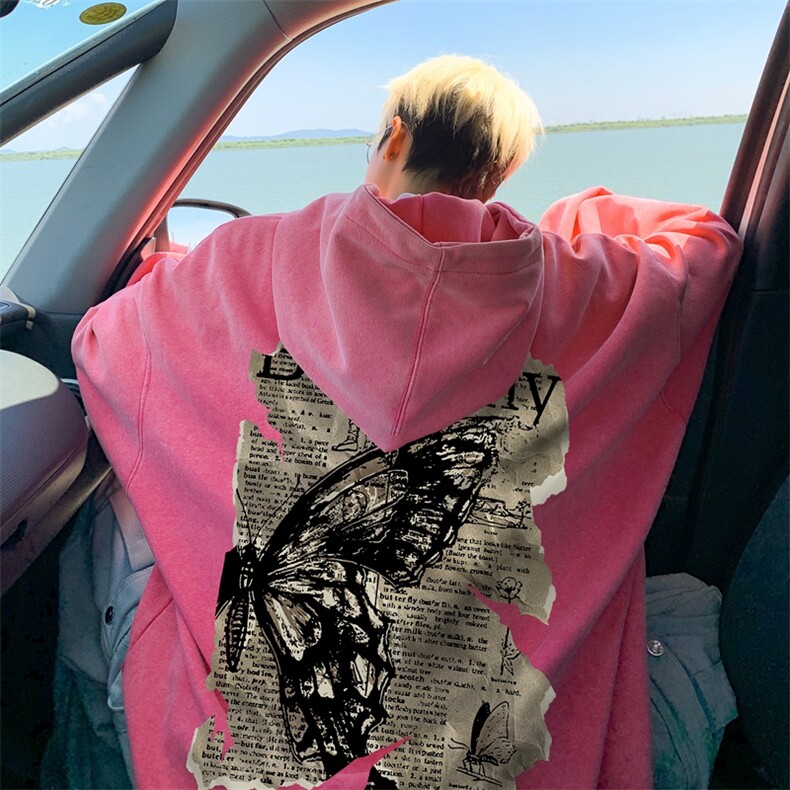 美式潮牌重磅水洗做旧连帽卫衣力推大码男XZ517A-2-Y7744-P68,男装卫衣,星座517A-2