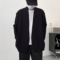 冬季小众设计感V领针织开衫男款宽松百搭慵懒轻熟风毛衣外套MY888，男装针织衫/毛衣，星座506