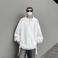 【有货】DA50-P40青少年POLO领文艺潮春秋半拉链翻领POLO衫长袖男，男装卫衣，星座603-2
