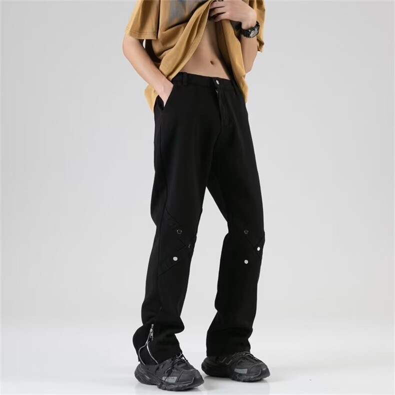 青春流行男潮流宽松型潮百搭ins新款日系纯休闲裤NB601P40,男装休闲裤,星座1116-2