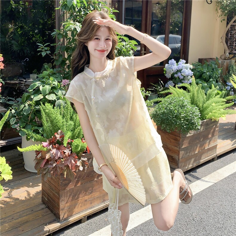 《现货好数据》26夏新中式提花短裤套装女RF2B153-7019-P155-K248,女装套装/套裙,时尚风爆