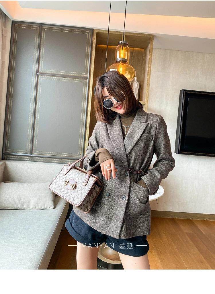 【现货】新款2021冬装新款呢料外套，其它，百媚丽人