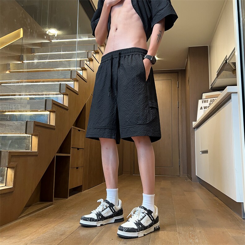 量大优供视频泡泡纱速干短裤男XH75-特P25,男装牛仔裤,电商B367